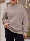 Casual Loose Half Turtleneck Fleece Sweatshirt