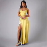 Backless Halter Waist Long Dress