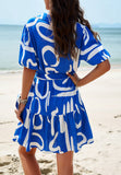 Printed Short Sleeved Dresses