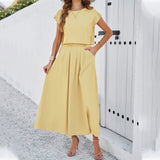 Sleeveless Top And Long Skirt Sets