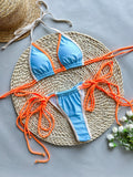 Patchwork Multi-String Bikini