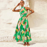 Summer Color Block Sleeveless Mini Dress
