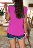 Solid Color Sleeveless Crewneck Shirt Tops