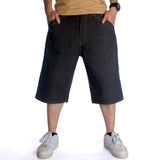 Casual Hip-Hop Loose Oversize Black Color Printed Cropped Pants
