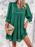 3/4 Sleeves V-Neck Dresses