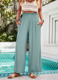 Casual Solid Color Loose Trousers