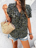 Printed Ruffled Top