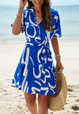 Printed Short Sleeved Dresses