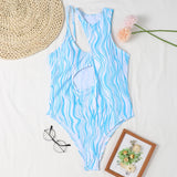 Hollow Solid Color One-piece Swimsuit