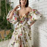 Bohemian Retro Colorful Embroidered Sexy Loose Dress