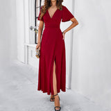 Temperament Slim V-Neck Dresses