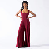 Sexy Suspender Wide Leg Jumpsuits