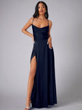 Backless Halter Waist Long Dress