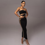 Strapless Hollow Hip-Hugging Dress