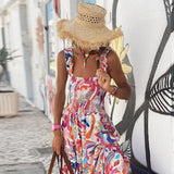 Off-shoulder Floral Camisole Long Dress