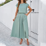 Sleeveless Top And Long Skirt Sets