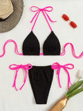 One Piece Swimsuit Halter Neck Bikinis