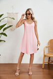 Round Neck Suspender Loose Sleeveless Dresses