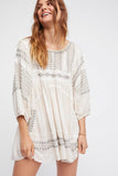 Loose Long-sleeved Round neck Blouse