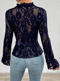 Sexy Slim Fit Long Sleeve Lace Tops