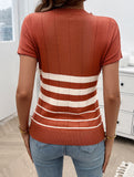 Temperament Slim-Fit Striped Sweater Tops