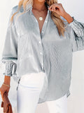 Long Sleeve Stripes Blouse