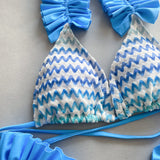 Three Piece Ruffled Bikini