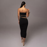 Strapless Hollow Hip-Hugging Dress