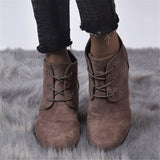 Retro Suede Wedge Heel Boots Shopvhs.com