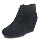 Retro Suede Wedge Heel Boots Shopvhs.com