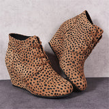 Retro Suede Wedge Heel Boots Shopvhs.com