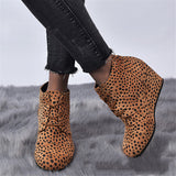 Retro Suede Wedge Heel Boots Shopvhs.com