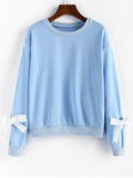 Ribbon Crew Neck Sweatshirt Shopvhs.com