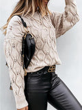 Round Neck Bead Hollow Knitted Sweater Shopvhs.com