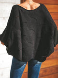 Round Neck Hollow Lantern Long Sleeve Sweater Shopvhs.com