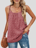 Round Neck Jacquard Sling Sleeveless Tank Tops Shopvhs.com