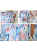 Round Neck Print Sunscreen Chiffon Blouses Shopvhs.com