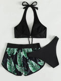 Ruffle Print Shorts Swimsuit Bikini Set Shopvhs.com