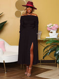 Long Sleeve Off Shoulder Maxii Dresses