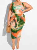 Sexy Print Sleeveless Top Two-Piece Set + Hip Skirt Shopvhs.com