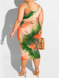 Sexy Print Sleeveless Top Two-Piece Set + Hip Skirt Shopvhs.com