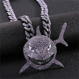 Shark Pendant Miniature Rhinestone Necklace Shopvhs.com