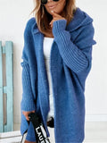 Simple Knitted Soft Touch Loose Hooded Sweater Shopvhs.com