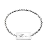 Simple Rectangular Pearl Shaped Customized Bracelet Shopvhs.com