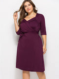 Simple Square Neckline Plus Dress Shopvhs.com