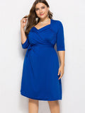 Simple Square Neckline Plus Dress Shopvhs.com