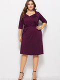 Simple Square Neckline Plus Dress Shopvhs.com