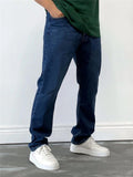 Simple Style Casual Cozy Solid Color Straight Jeans For Men Shopvhs.com