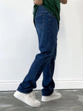 Simple Style Casual Cozy Solid Color Straight Jeans For Men Shopvhs.com