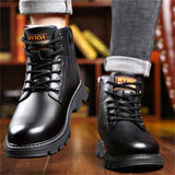 Simple Style Comfy Winter Thermal Martin Boots For Men Shopvhs.com